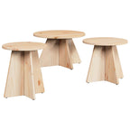 Salontafel 3 Pcs 49 X 49 X 30 Cm Massief Grenenhout
