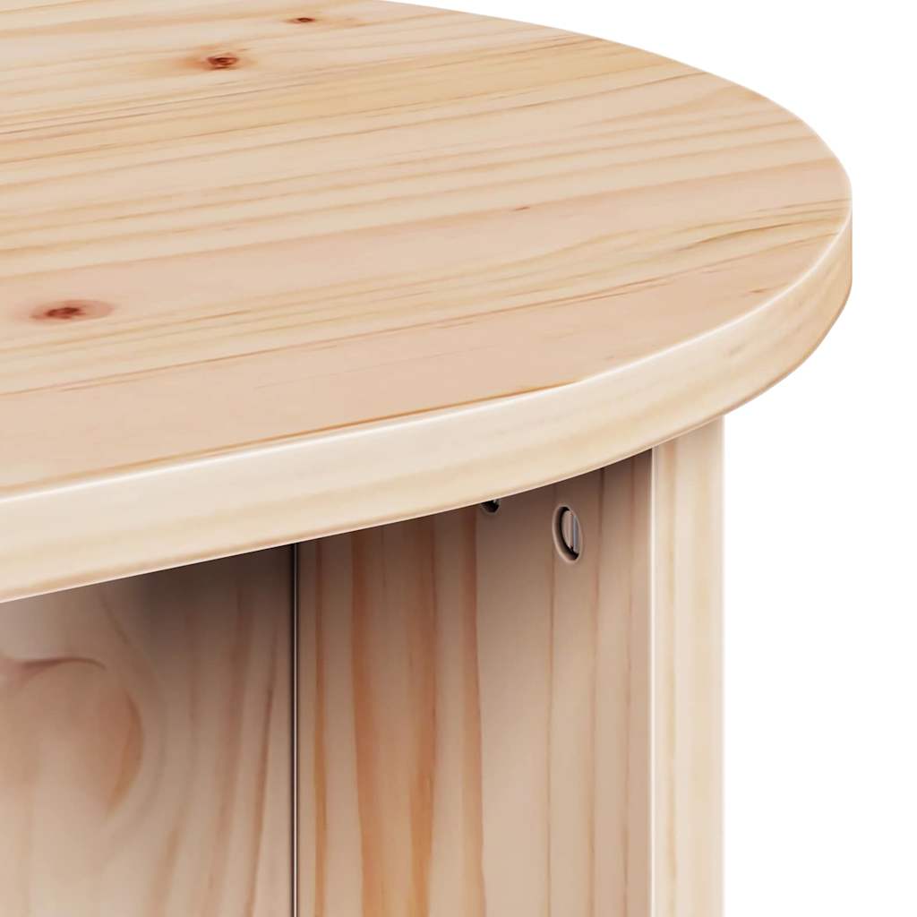 Salontafel 80 X 39.5 X 35 Cm Massief Grenenhout
