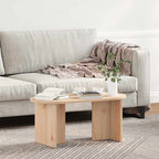Salontafel 80 X 39.5 X 35 Cm Massief Grenenhout