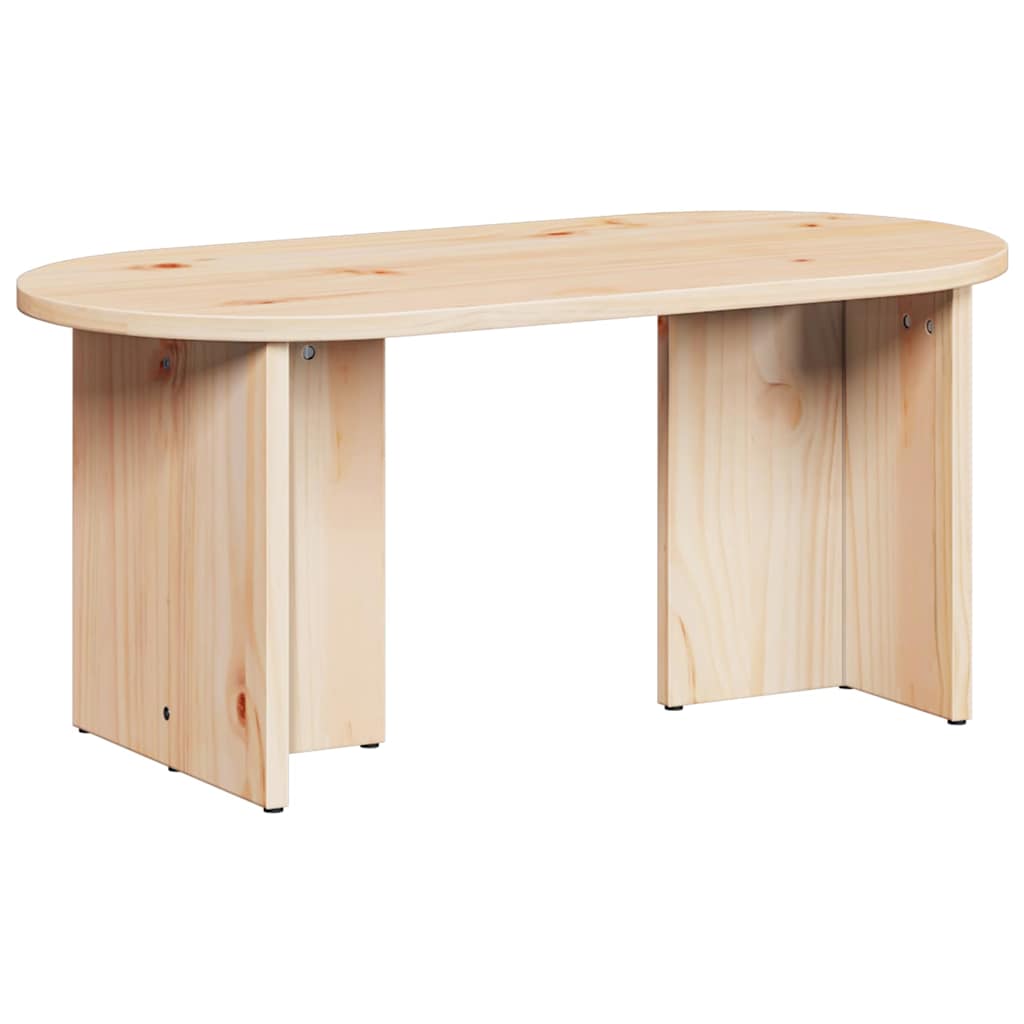 Salontafel 80 X 39.5 X 35 Cm Massief Grenenhout