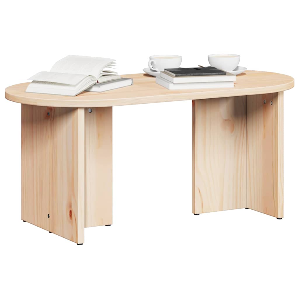 Salontafel 80 X 39.5 X 35 Cm Massief Grenenhout