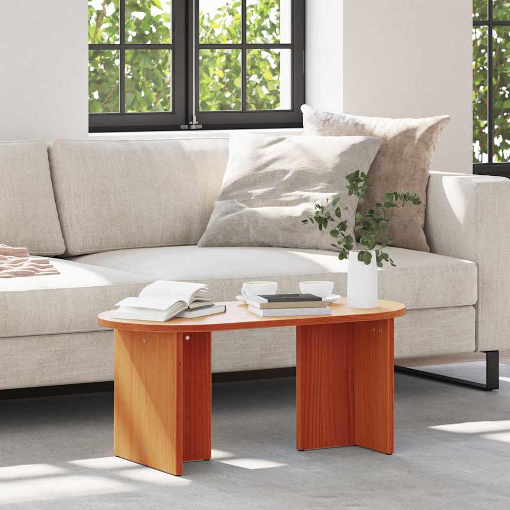 Salontafel 80 X 39.5 X 35 Cm Massief Grenenhout
