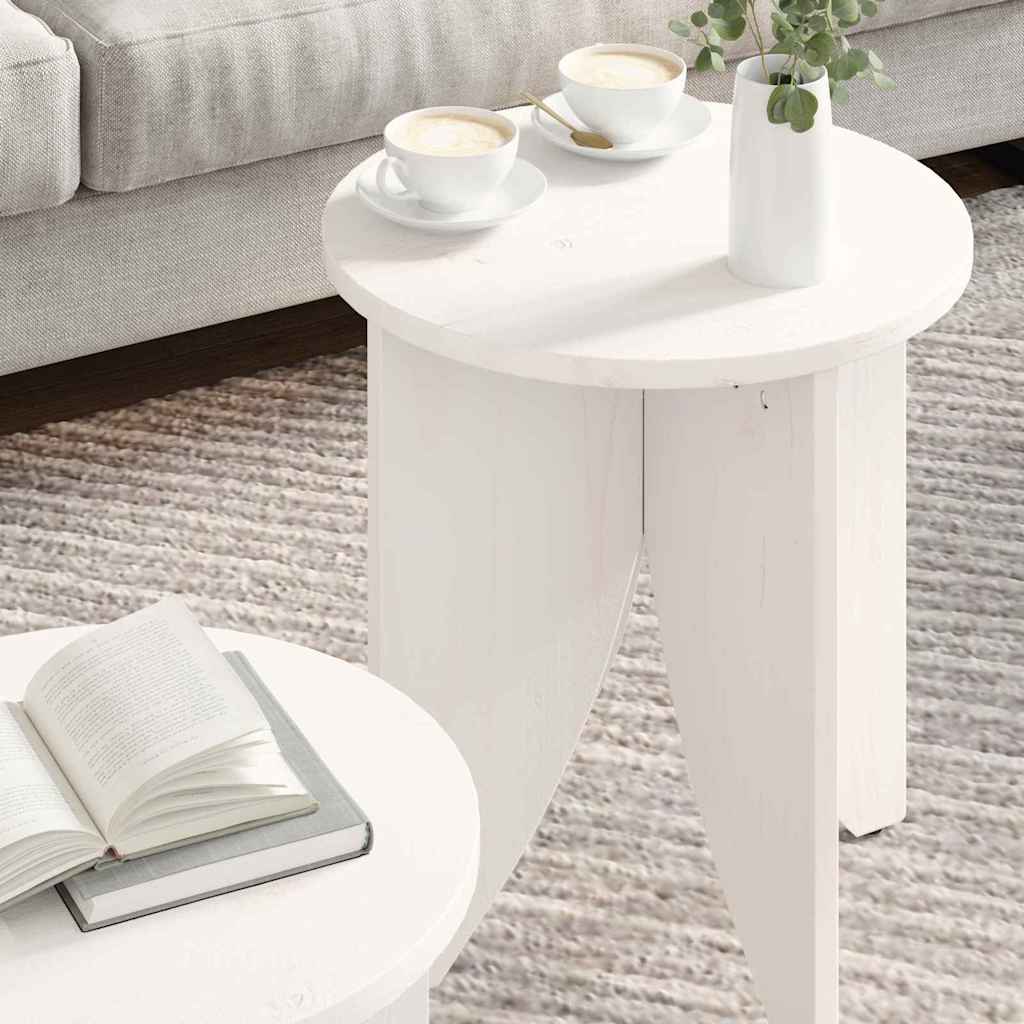Salontafel 2 Pcs 41.5 X 41.5 X 44 Cm Massief Grenenhout