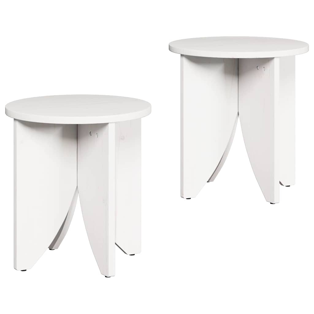 Salontafel 2 Pcs 41.5 X 41.5 X 44 Cm Massief Grenenhout