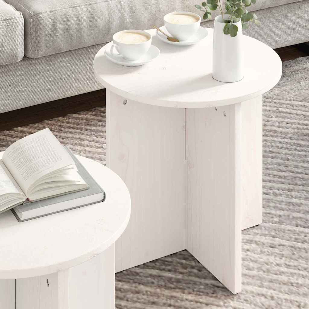 Salontafel 2 Pcs 41,5 X 41,5 X 41 Cm Massief Grenenhout