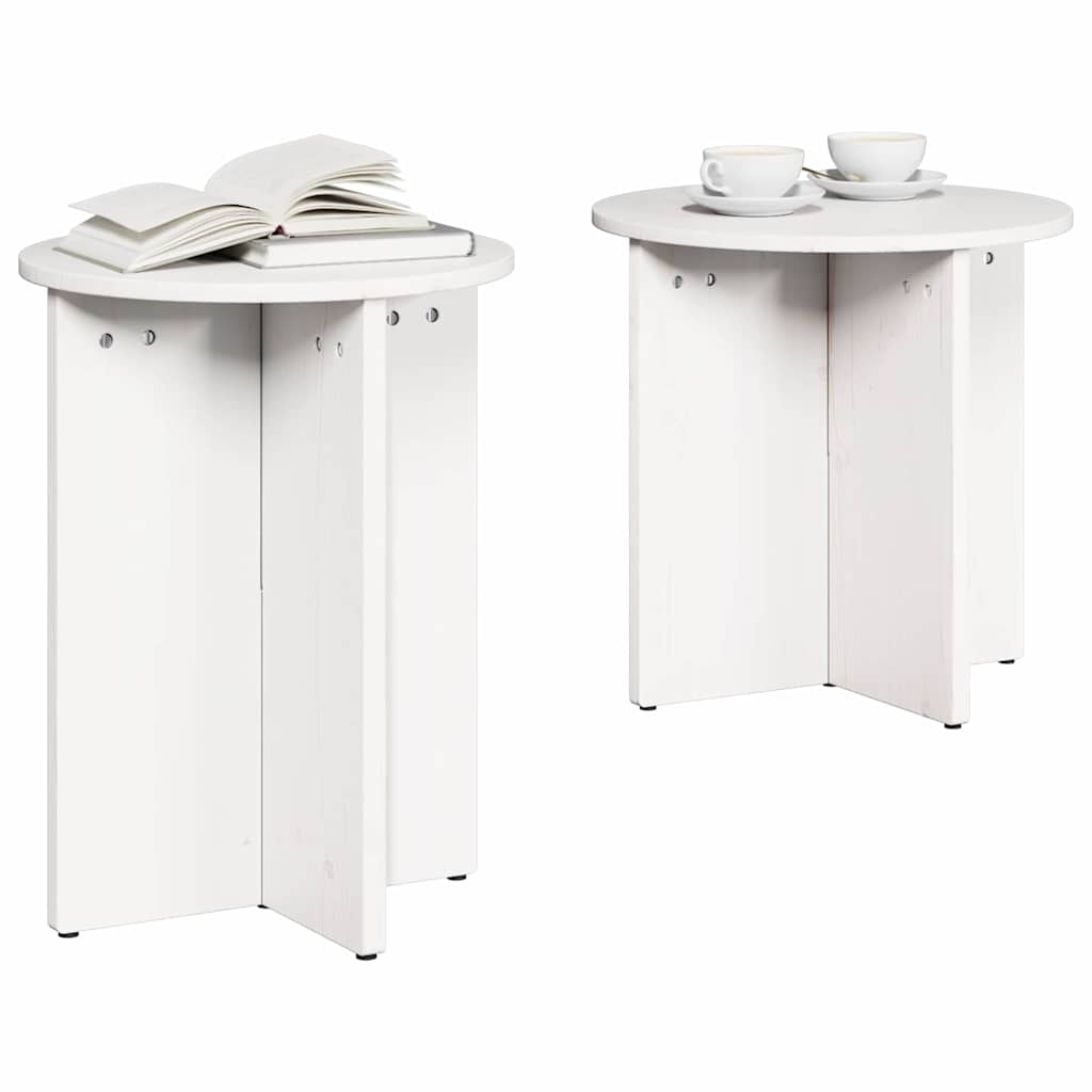 Salontafel 2 Pcs 41,5 X 41,5 X 41 Cm Massief Grenenhout