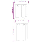 Salontafel 2 Pcs 41,5 X 41,5 X 41 Cm Massief Grenenhout