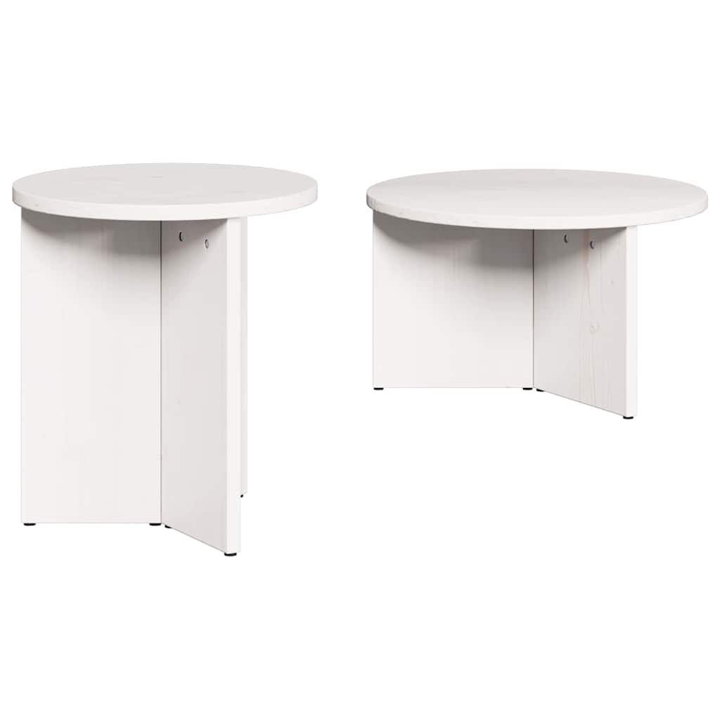 Salontafel 2 Pcs 49 X 49 X 28 Cm Massief Grenenhout