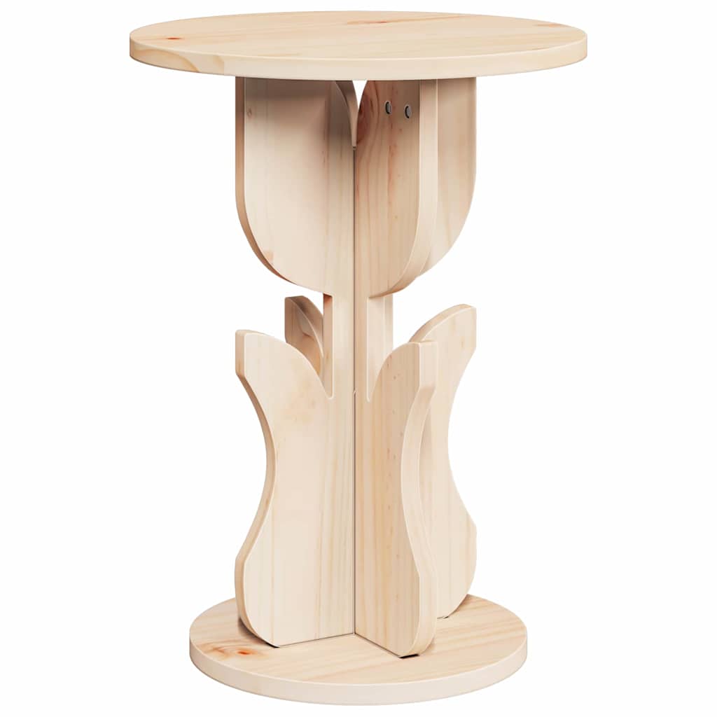 Bijzettafel 39.5 X 39.5 X 53.5 Cm Massief Grenenhout