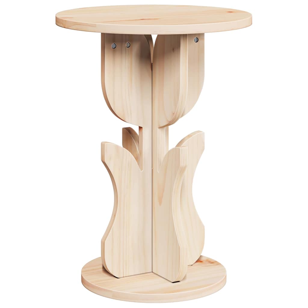 Bijzettafel 39.5 X 39.5 X 53.5 Cm Massief Grenenhout