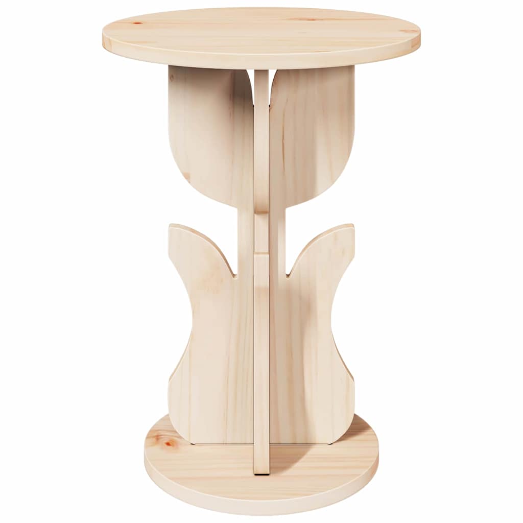 Bijzettafel 39.5 X 39.5 X 53.5 Cm Massief Grenenhout