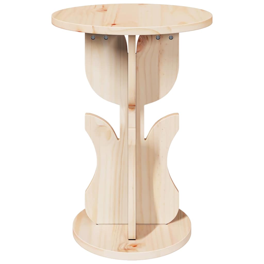 Bijzettafel 39.5 X 39.5 X 53.5 Cm Massief Grenenhout