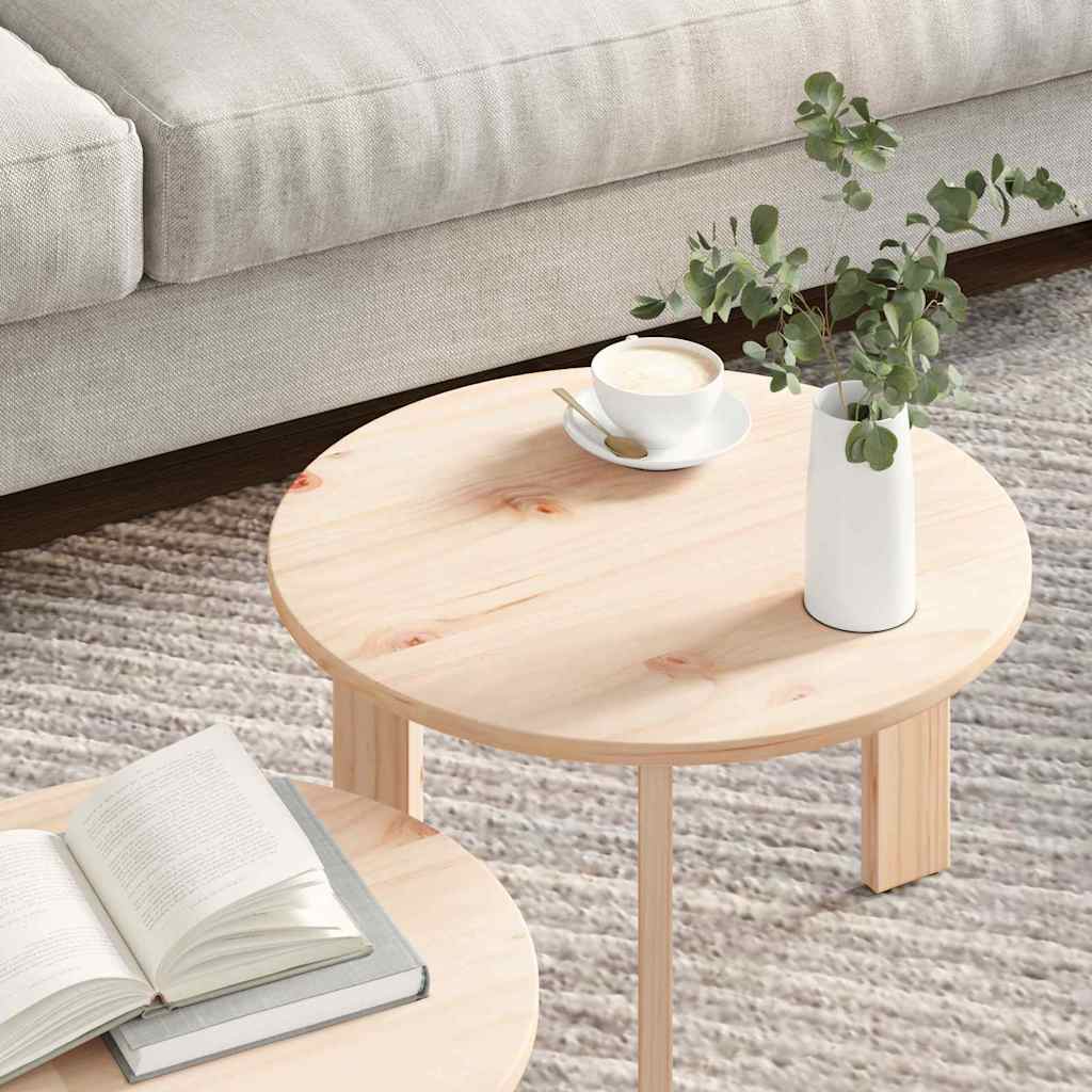 Salontafel 2 Pcs 47.5 X 47.5 X 27 Cm Massief Grenenhout