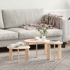 Salontafel 3 Pcs 47.5 X 47.5 X 27 Cm Massief Grenenhout