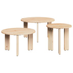 Salontafel 3 Pcs 47.5 X 47.5 X 27 Cm Massief Grenenhout