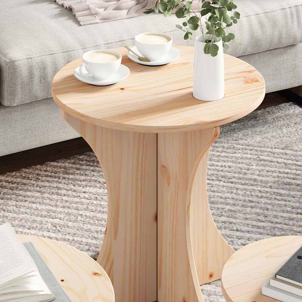 Salontafel 3 Pcs 46 X 46 X 47 Cm Massief Grenenhout