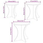 Salontafel 3 Pcs 46 X 46 X 47 Cm Massief Grenenhout