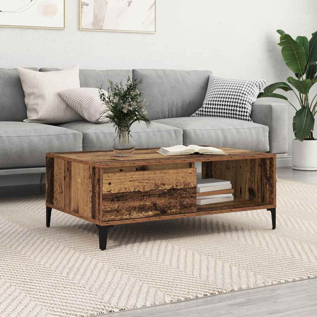 Salontafel 90X60X35 Cm Bewerkt Hout