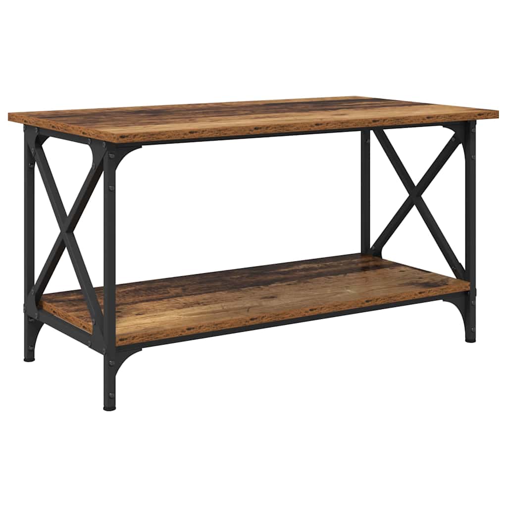 Salontafel 80 X 45 X 45.5 Cm Bewerkt Hout