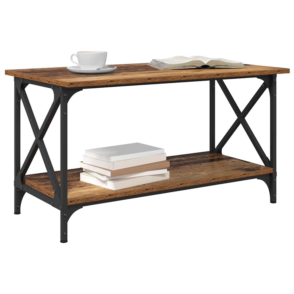 Salontafel 80 X 45 X 45.5 Cm Bewerkt Hout