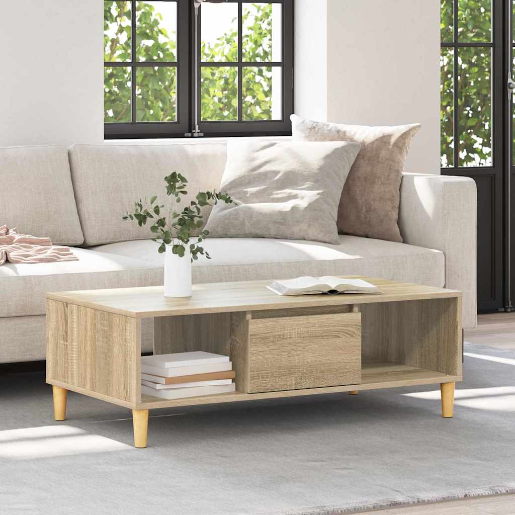 Salontafel 103.5 X 60 X 35 Cm Bewerkt Hout