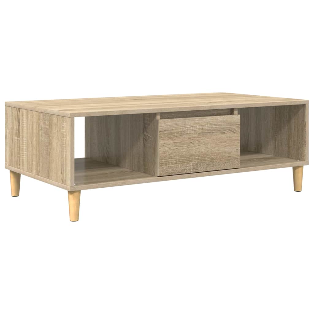 Salontafel 103.5 X 60 X 35 Cm Bewerkt Hout