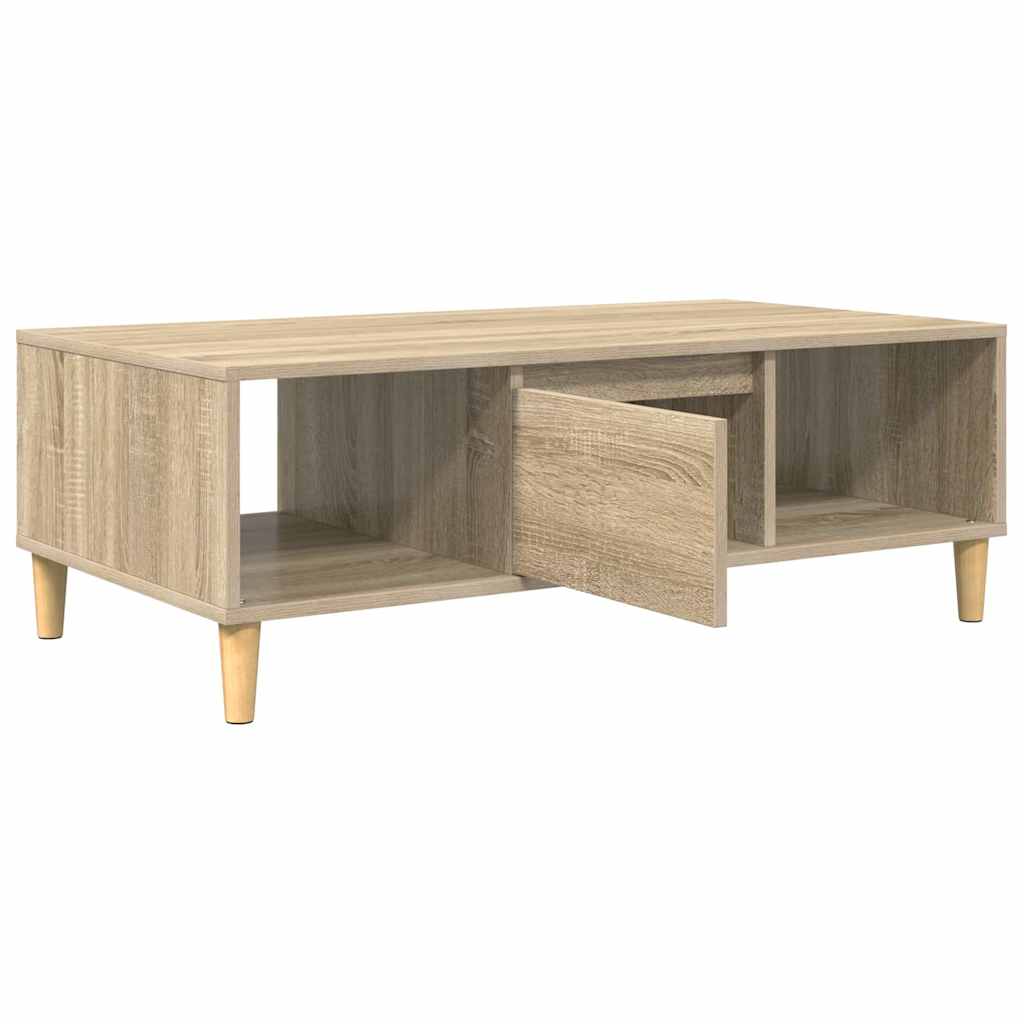 Salontafel 103.5 X 60 X 35 Cm Bewerkt Hout