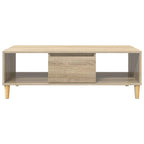 Salontafel 103.5 X 60 X 35 Cm Bewerkt Hout