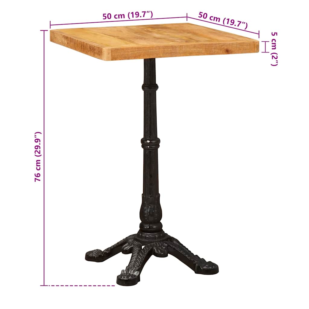 Bistrotafel Bruin Massief Mangohout