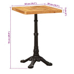 Bistrotafel Bruin Massief Mangohout