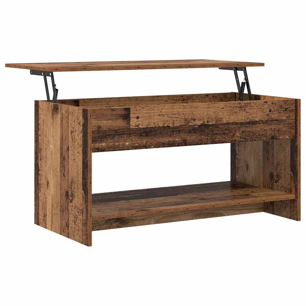 Salontafel 102 X 50 X 52.5 Cm Bewerkt Hout