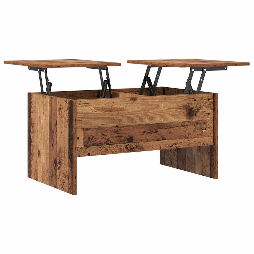 Salontafel Oud Hout 80 X 50,5 X 42,5 Cm Bewerkt Hout