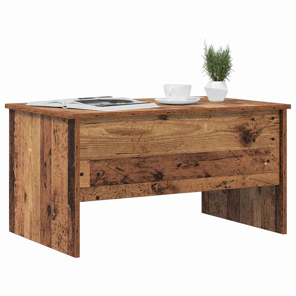 Salontafel Oud Hout 80 X 50,5 X 42,5 Cm Bewerkt Hout