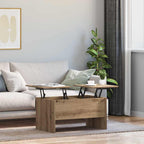 Salontafel Artisanaal Eikenkleurig 80 X 50,5 X 42,5 Cm