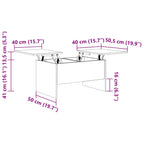 Salontafel Artisanaal Eikenkleurig 80 X 50,5 X 42,5 Cm