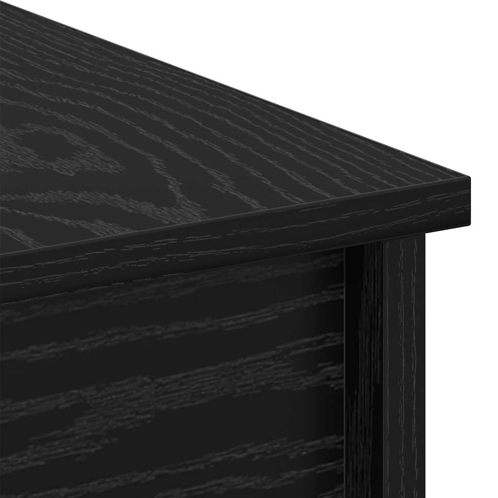 Salontafel Zwart Eiken 80 X 50,5 X 42,5 Cm Bewerkt Hout