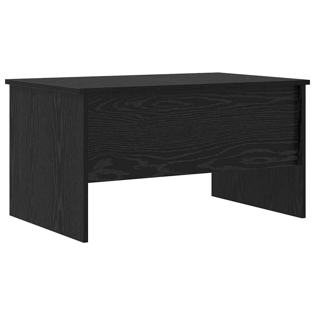Salontafel Zwart Eiken 80 X 50,5 X 42,5 Cm Bewerkt Hout