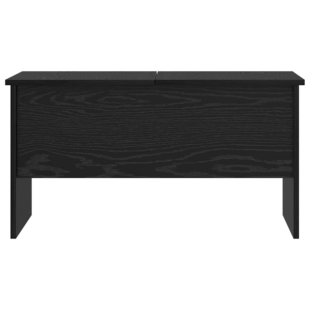 Salontafel Zwart Eiken 80 X 50,5 X 42,5 Cm Bewerkt Hout