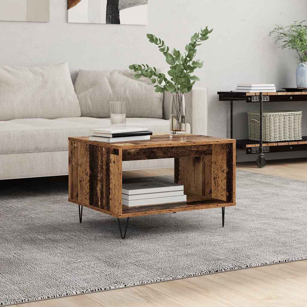 Salontafel 60X50X40 Cm Bewerkt Hout Kleurig