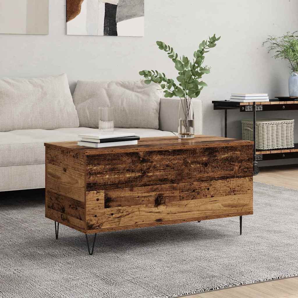 Salontafel 90X44,5X45 Cm Bewerkt Hout