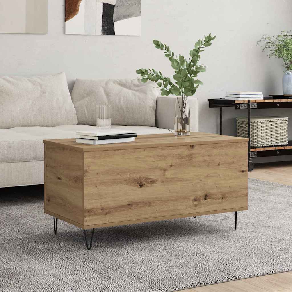 Salontafel 90X44,5X45 Cm Bewerkt Hout