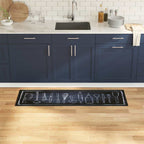 Keuken Mat Toile Zwart 300 X 60 Cm Fluweel Chef's Ruimte