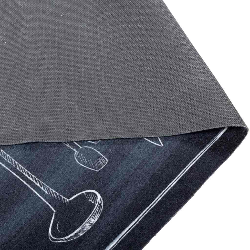 Keuken Mat Toile Zwart 300 X 60 Cm Fluweel Chef's Ruimte