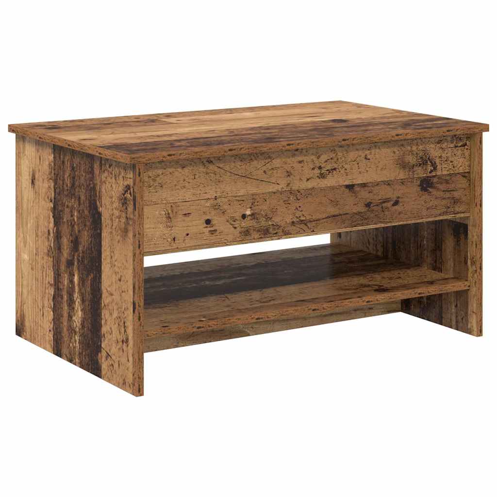 Salontafel Oud Hout 80 X 50,5 X 41,5 Cm Bewerkt Hout
