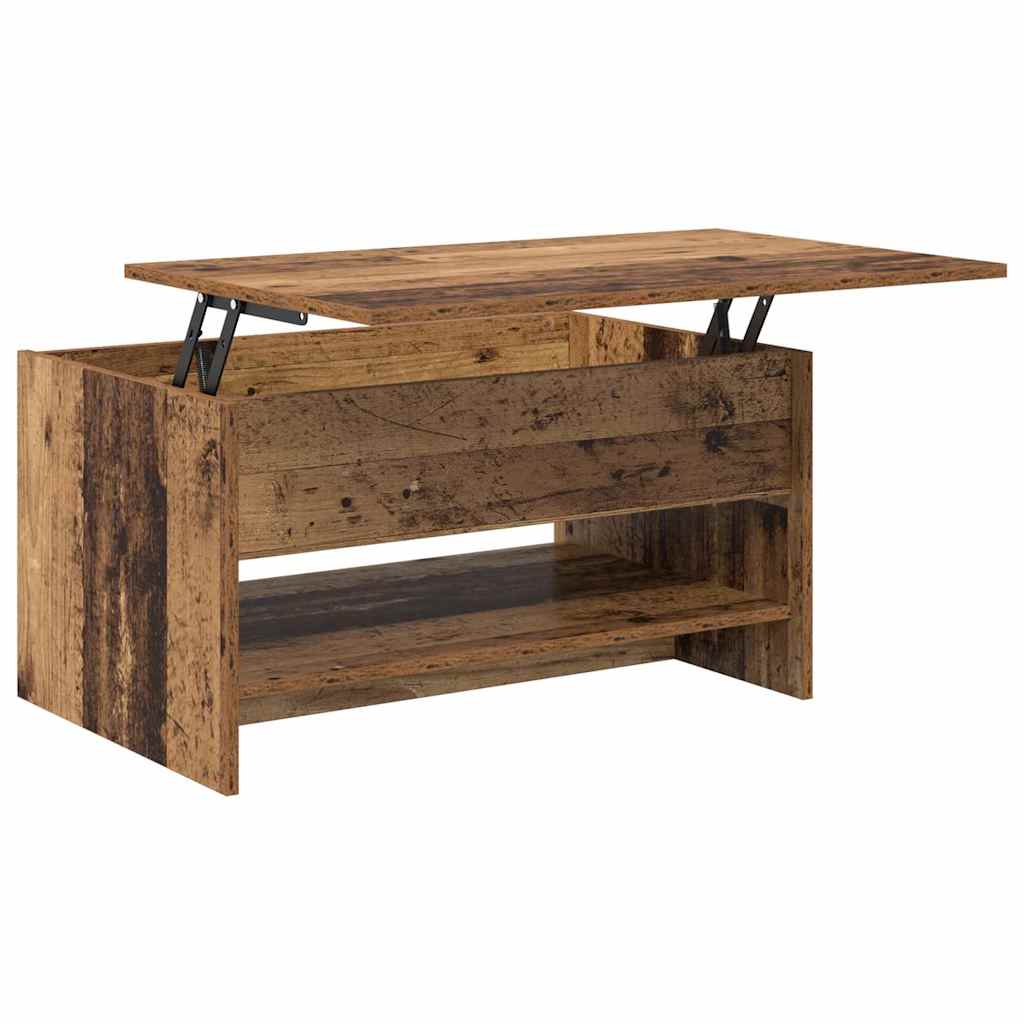 Salontafel Oud Hout 80 X 50,5 X 41,5 Cm Bewerkt Hout