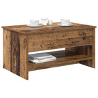 Salontafel Oud Hout 80 X 50,5 X 41,5 Cm Bewerkt Hout