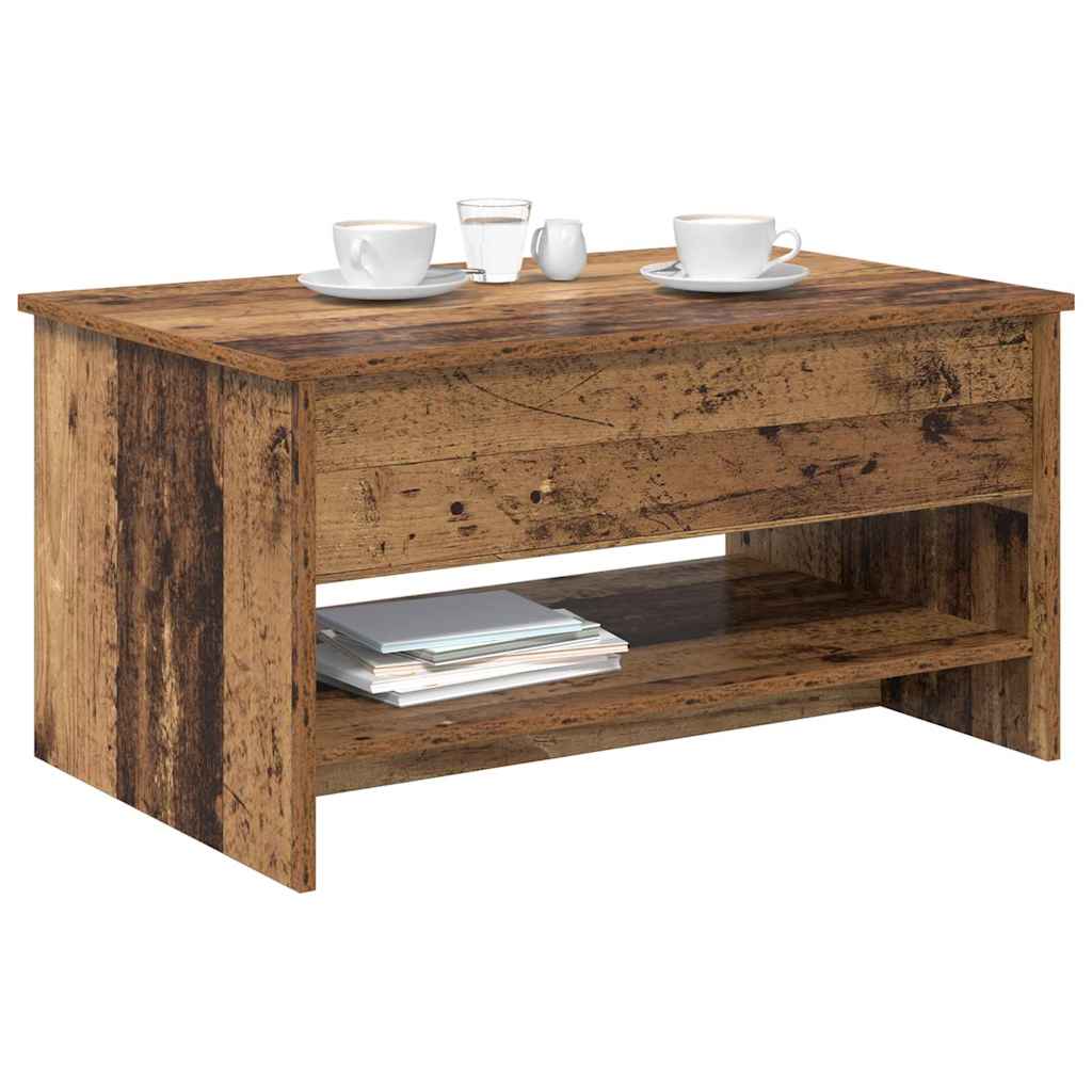 Salontafel Oud Hout 80 X 50,5 X 41,5 Cm Bewerkt Hout