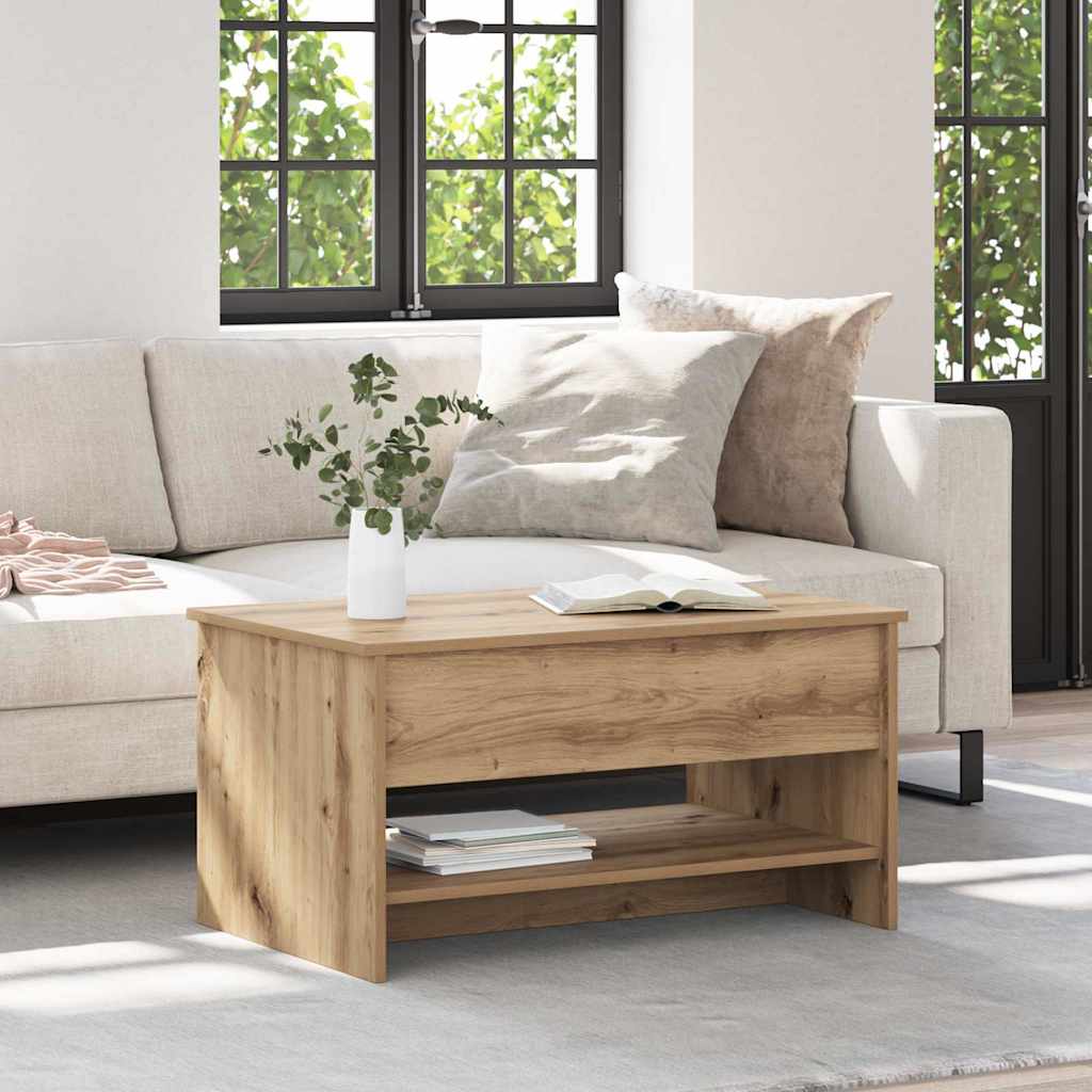 Salontafel Artisanaal Eikenkleurig 80 X 50,5 X 41,5 Cm