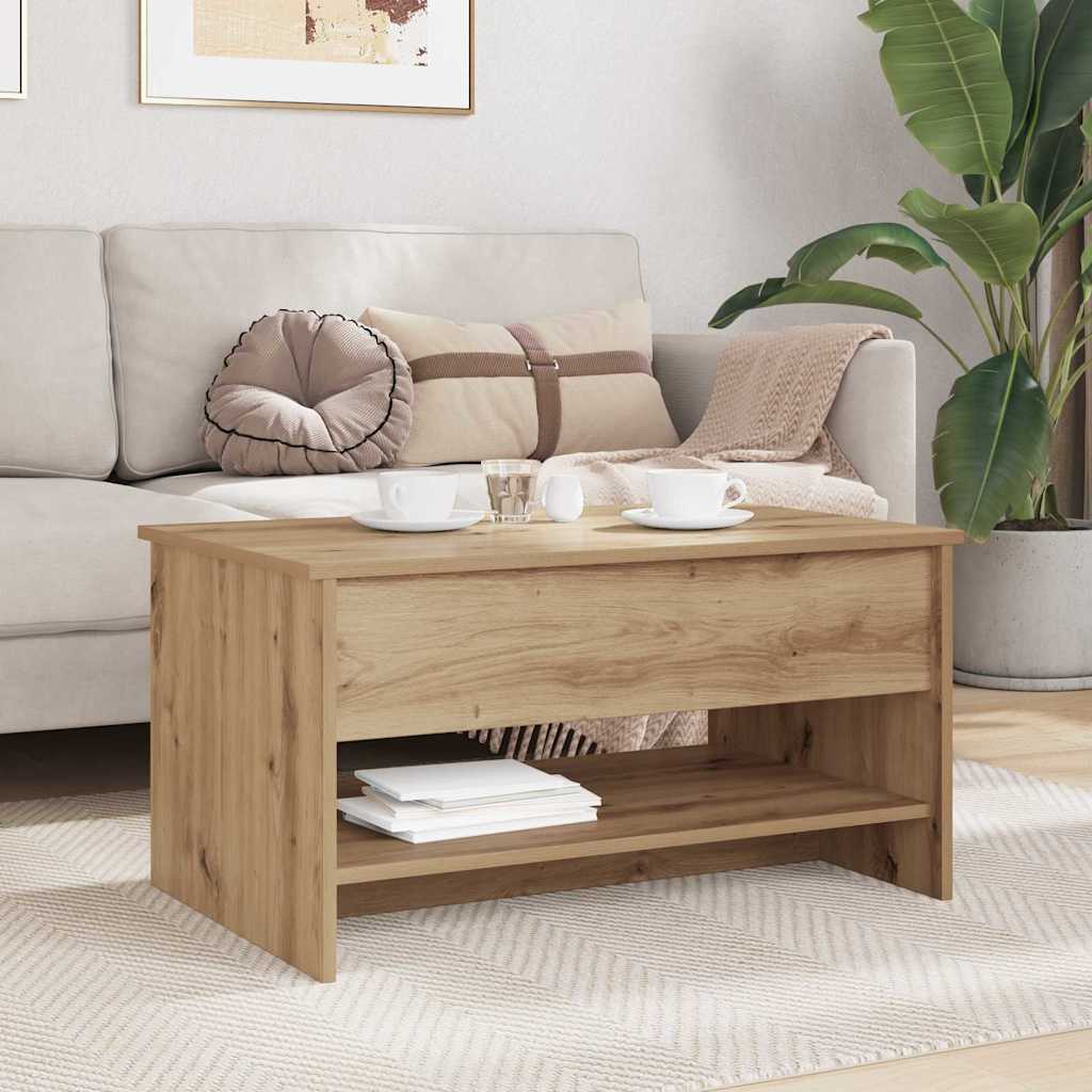 Salontafel Artisanaal Eikenkleurig 80 X 50,5 X 41,5 Cm