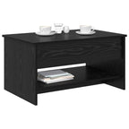 Salontafel Zwart Eiken 80 X 50,5 X 41,5 Cm Bewerkt Hout
